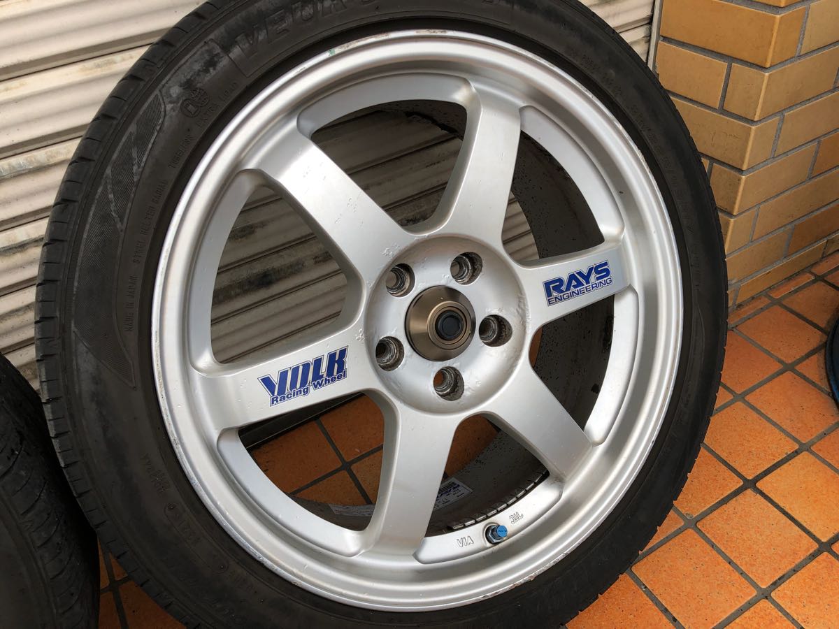 ボルボV70純正 ホイール17インチ7.5J pcd108+45タイヤ付 ☆1円売切り