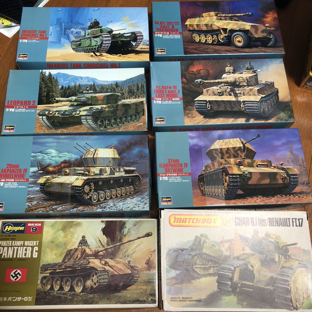 1/72 ハセガワ 1/76 マッチボックス 戦車プラモデル 8個セット 【公式