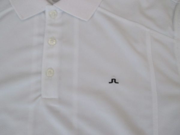 L1490【J.LINDBERG/リンドバーグ】半袖ポロシャツ/白/L/SLIM FIT/1度