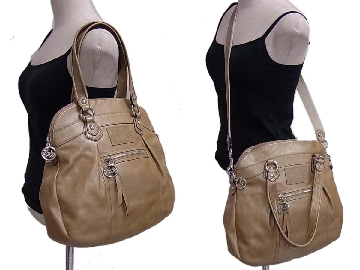 ☆コーチ COACH レザーショルダーバッグ ポピー レザー 2WAY 斜めがけ 
