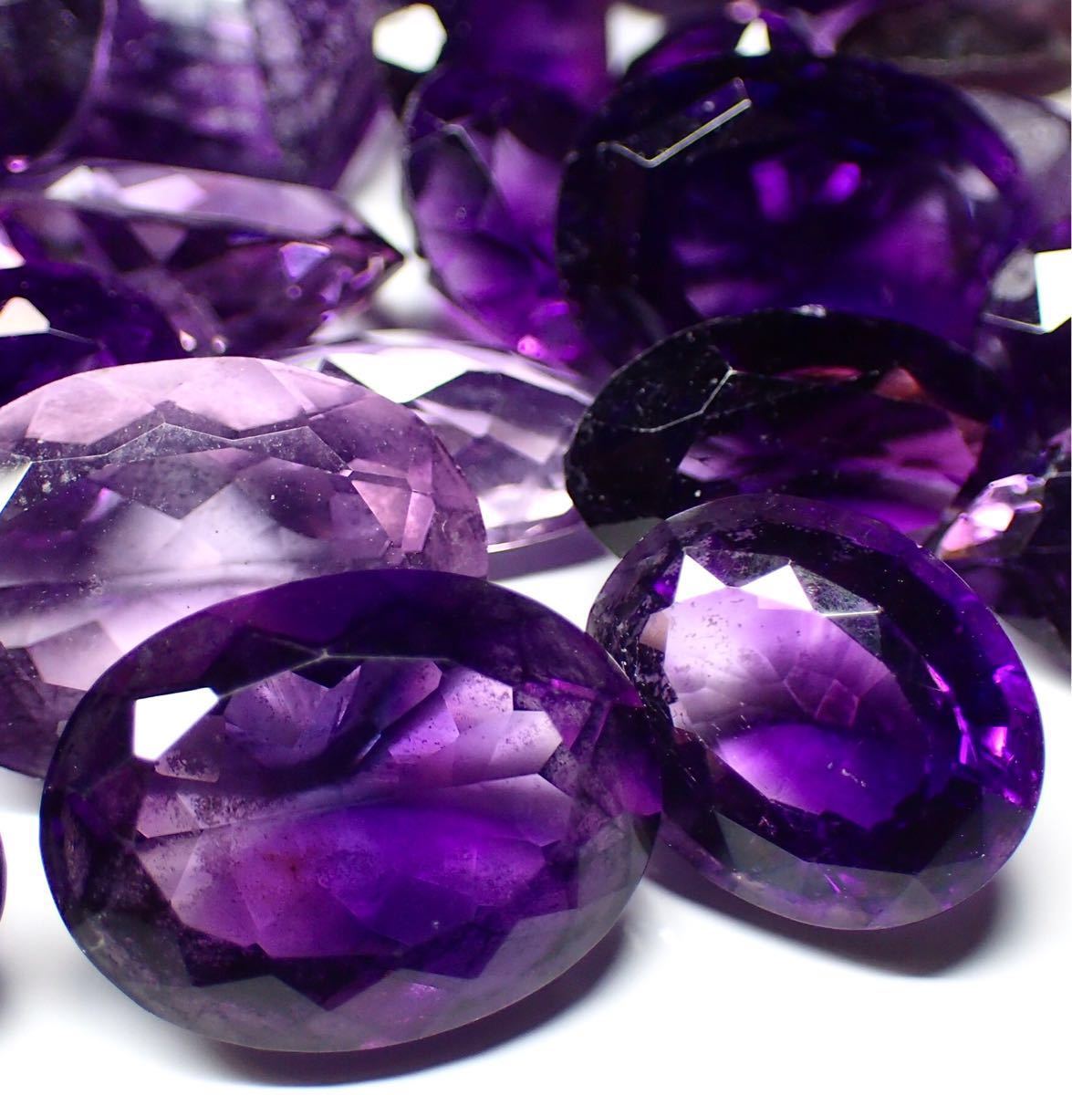 ★天然アメジストおまとめ★350ct ルース 裸石 宝石 ジュエリー 紫水晶