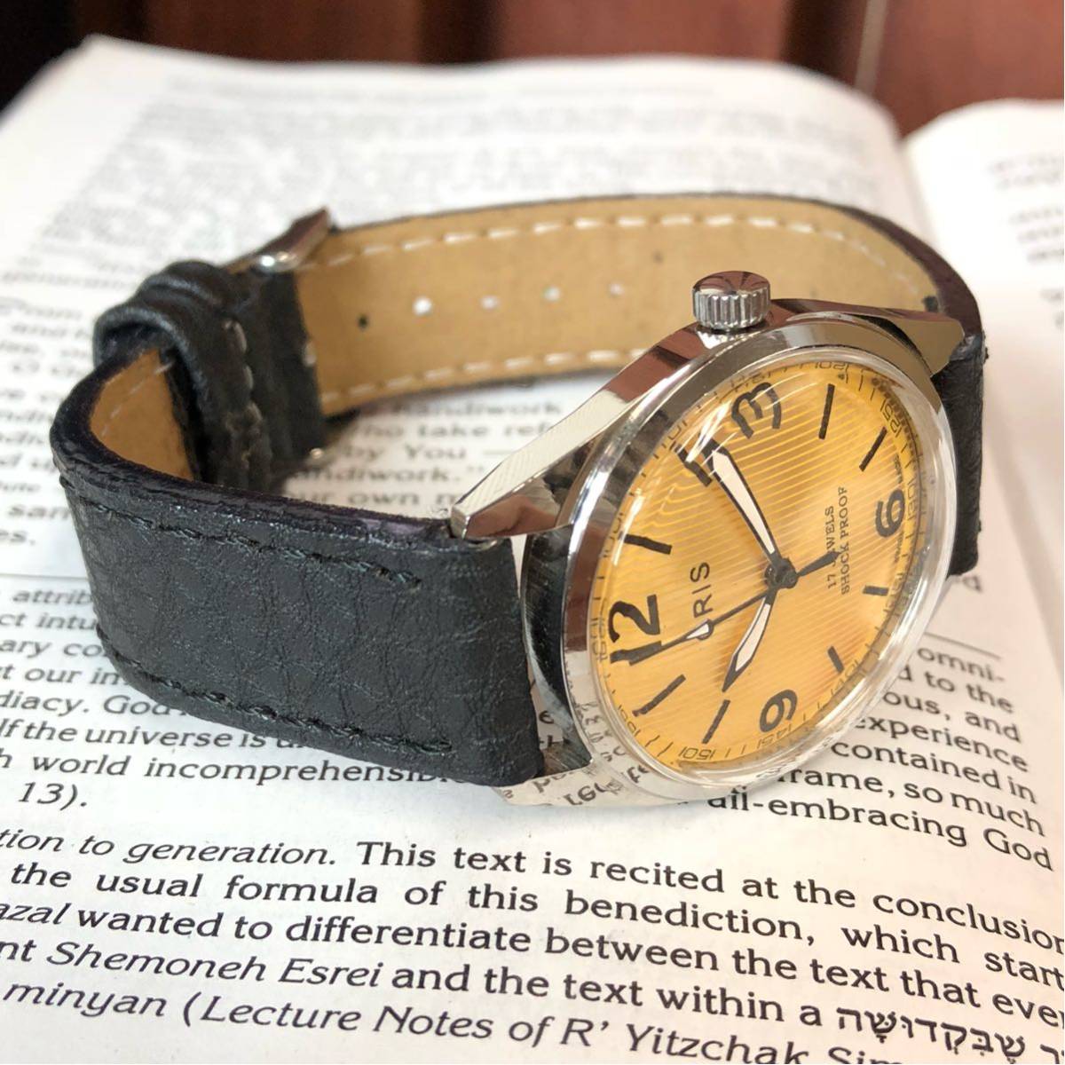 ☆ 極美品 ☆ ORIS 17石 オリス ヴィンテージ 腕時計 OH済 ゴールド 手巻き アンティーク メンズ SHOCK PROOF S281