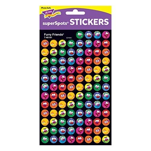 Trend Enterprises トレンド superSpots Stickers Furry FriendsR ごほうび シール キャラクター ご褒美 800枚入 T-46191_3