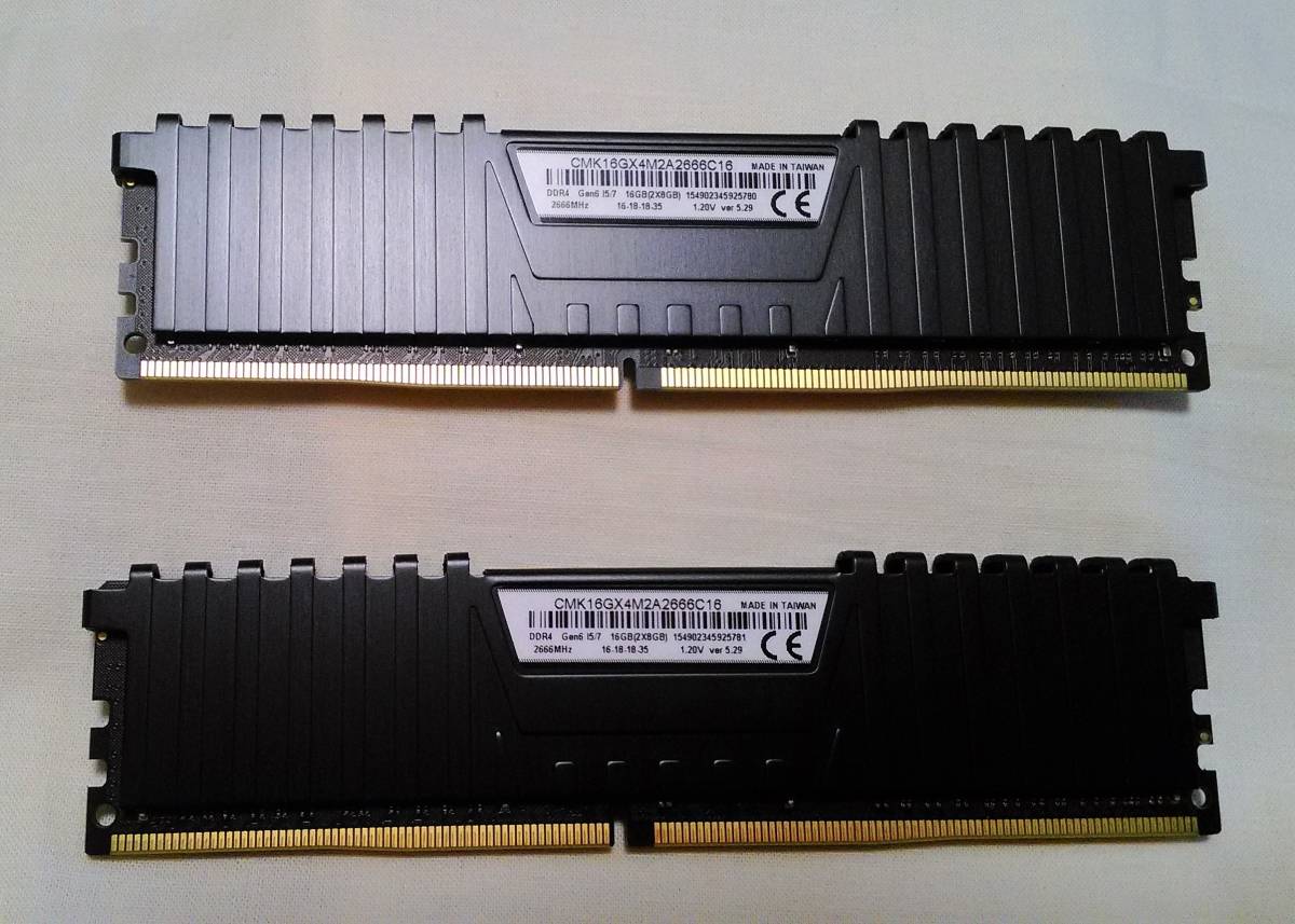 中古】CORSAIR VENGEANCE LPX DDR4 2666MHz 16GB (8GB×2) 【公式通販】
