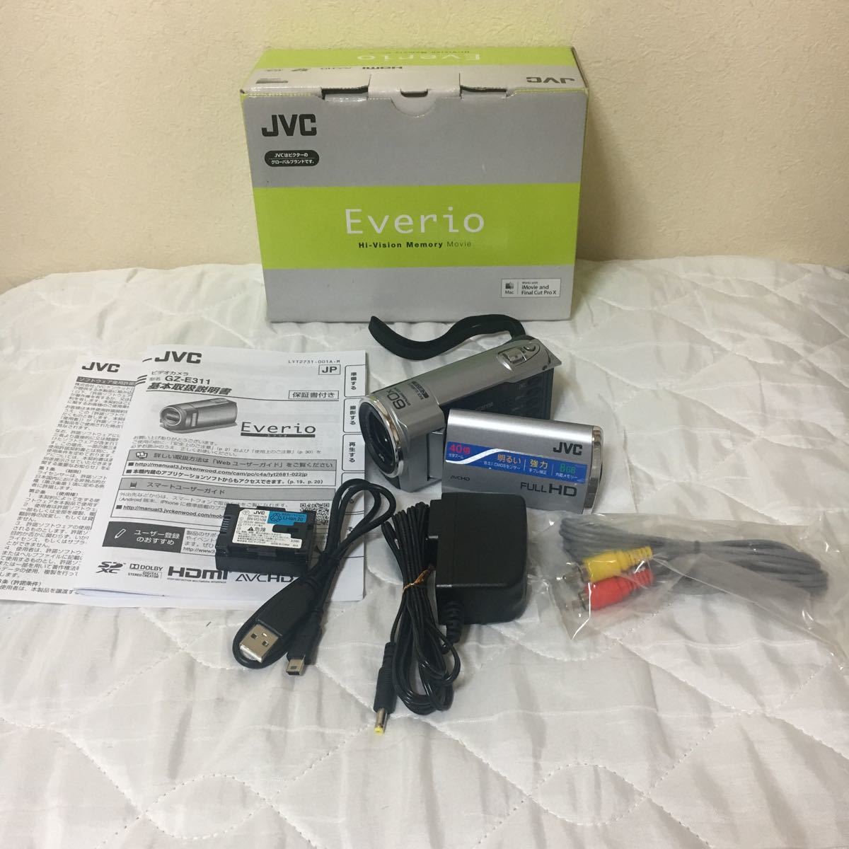 美品] ビデオカメラ 本体 JVC ビクター Victor EVerio エブリオ GZ