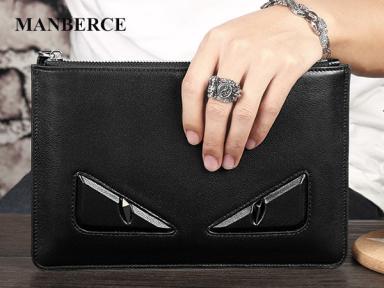 新品，HOT 1円スタート MANBERCE メンズセカンドバッグ クラッチバッグ 本革 黒M(セカンドバッグ)｜売買されたオークション情報、yahooの商品情報をアーカイブ公開 - オークファン セカンドバッグ