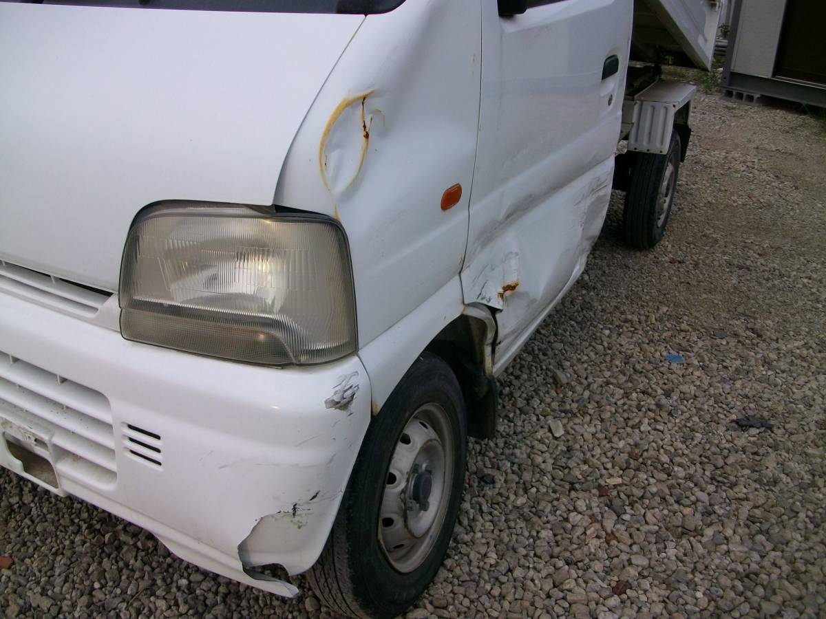 事故　現状車　キャリートラック　ダンプ　５速MT　4WD　エアコン　パワステ　事故車 スズキ ダンプ キャリイトラック 深底ダンプ・一方開 キャリイ スズキが軽トラック「キャリイ」「スーパーキャリイ」の一部仕様を変更