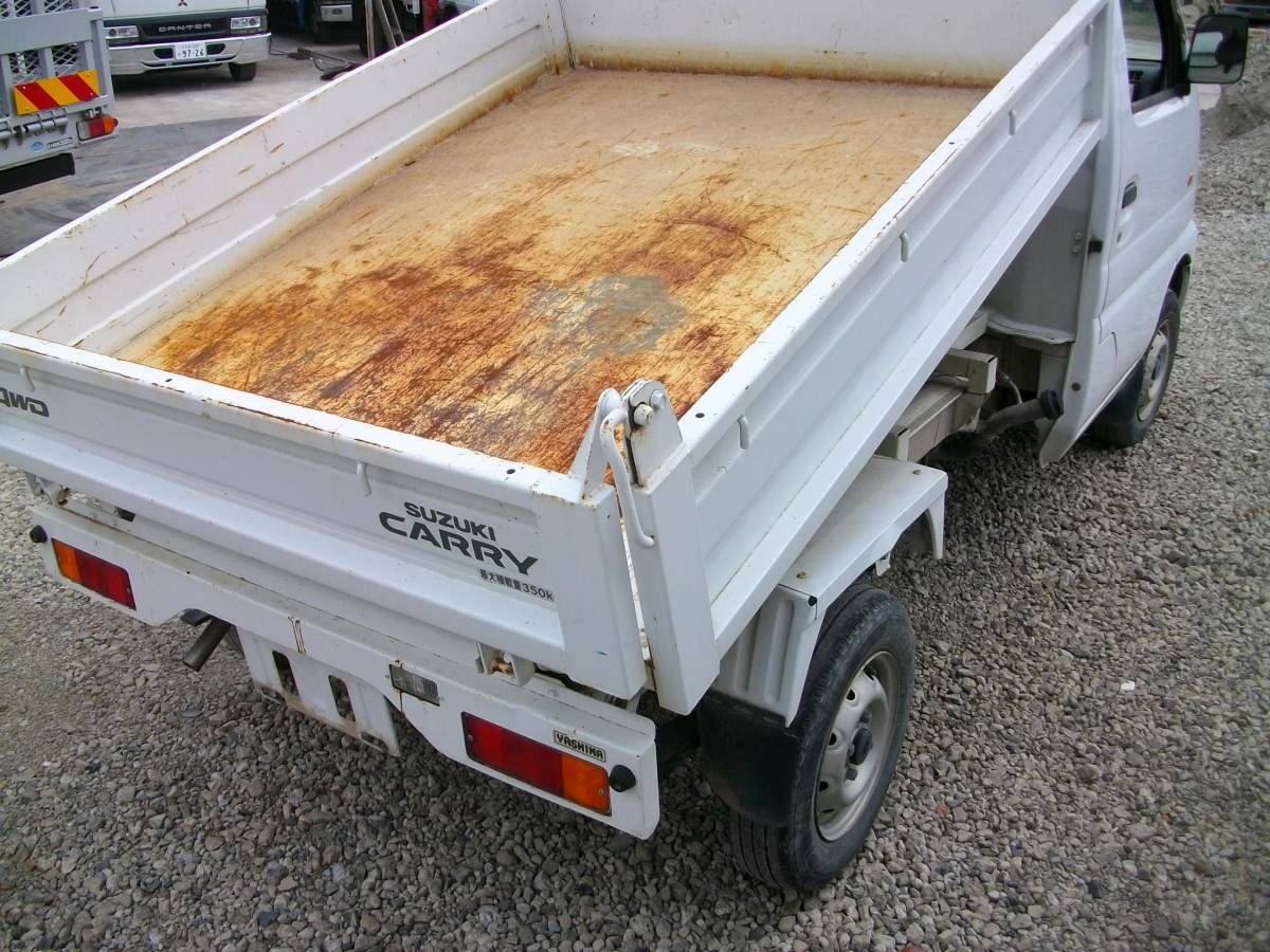事故　現状車　キャリートラック　ダンプ　５速MT　4WD　エアコン　パワステ　事故車 スズキ ダンプ キャリイトラック 深底ダンプ・一方開 キャリイ スズキが軽トラック「キャリイ」「スーパーキャリイ」の一部仕様を変更