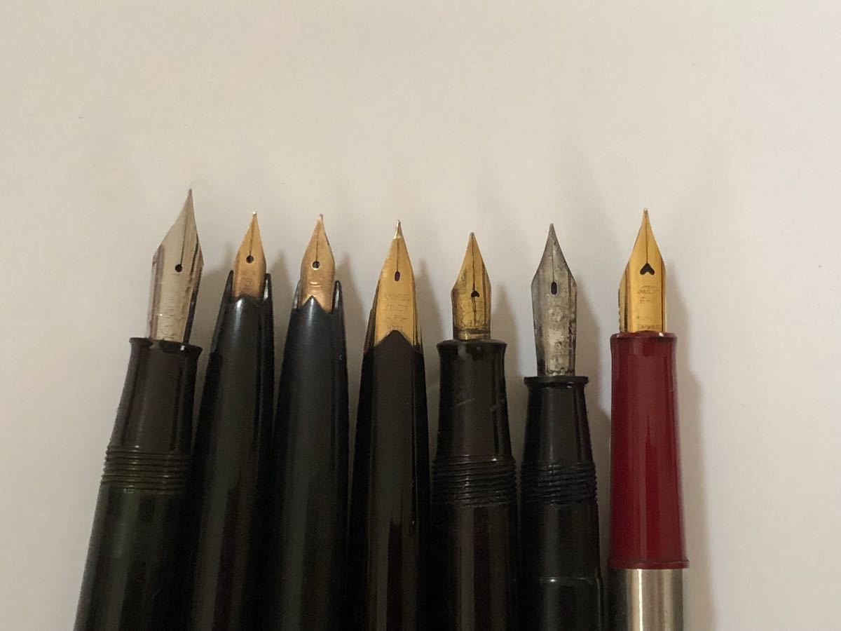 買う格安 万年筆7本まとめて、PLATINUM 、PILOT、Sailorあり、ペン先
