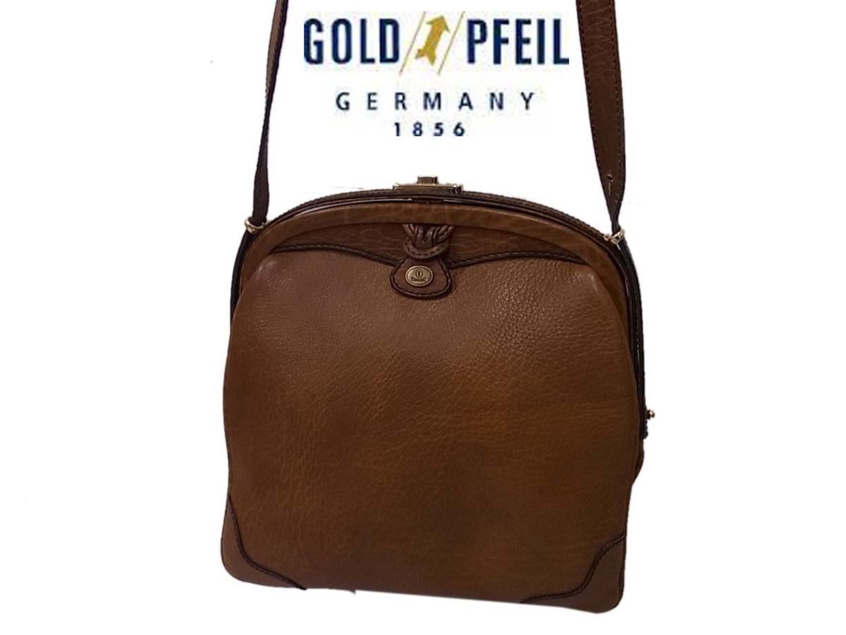 ☆ゴールドファイル レザーショルダーバッグ レディース GOLD PFEIL 