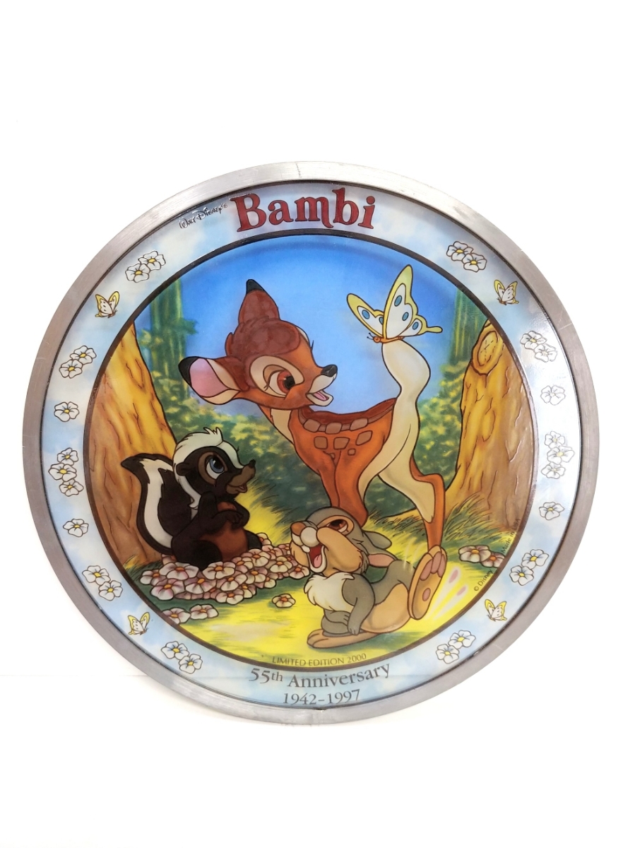 ディズニー バンビ 55th ANNIVERSARY ステンドグラス No.595/2000 レア