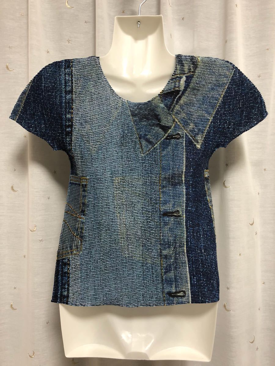 ★【新品同様美品】イッセイミヤケ me デニム柄