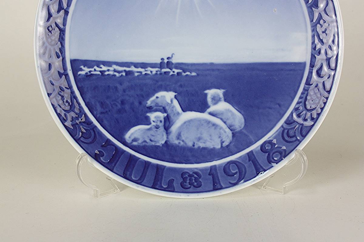 ◇ ロイヤルコペンハーゲン 1918年 大正7年 イヤープレート「羊飼い