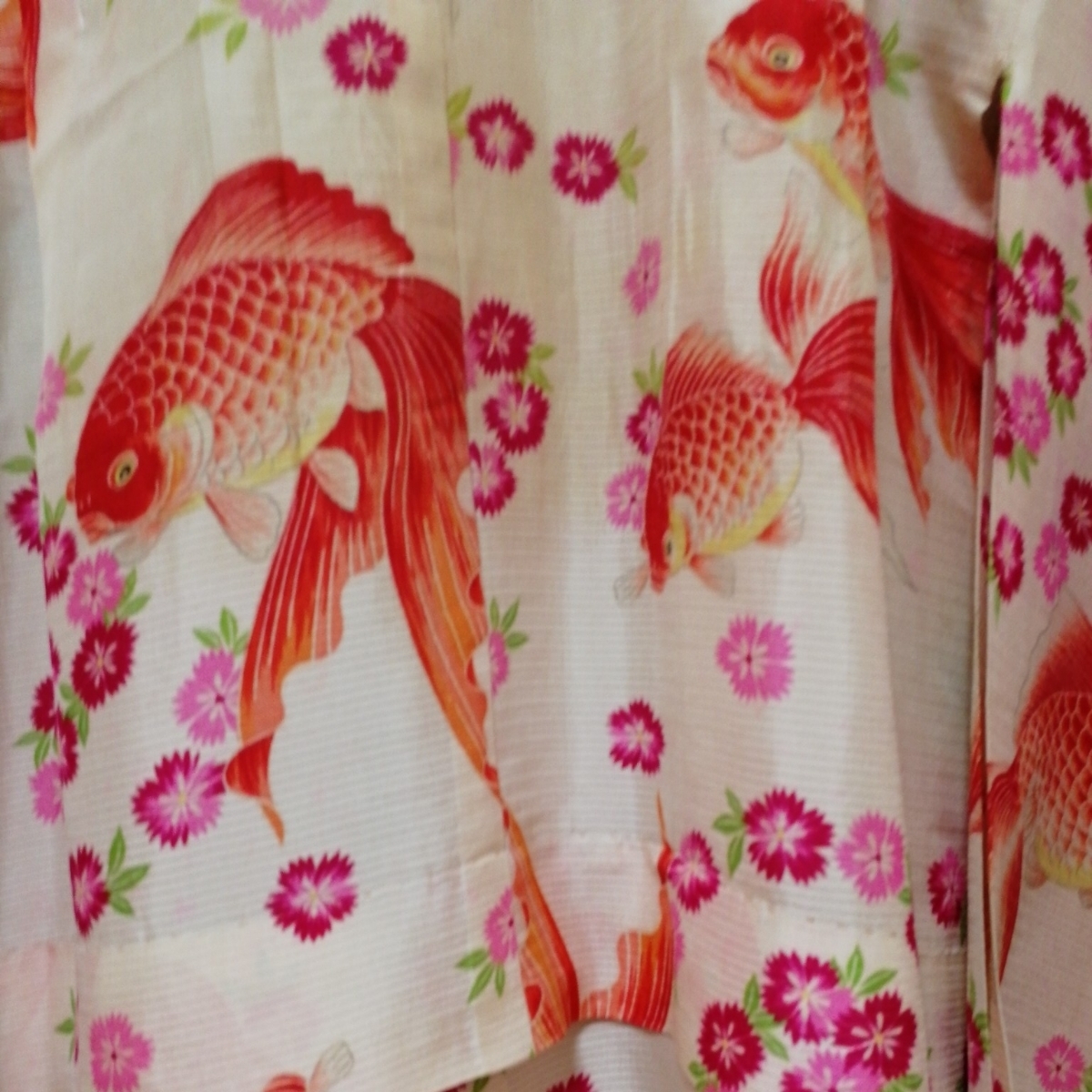 絽 大正ロマン 名古屋帯 金魚 夏帯 アンティーク着物帯☆仕立て直し帯 ☆