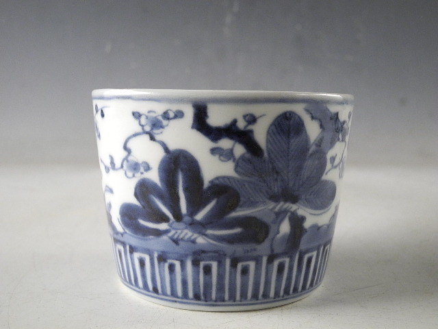 ◇栄◇古伊万里 染付 松葉図 蕎麦猪口 無傷完品 江戸期 21y7 【公式通販】