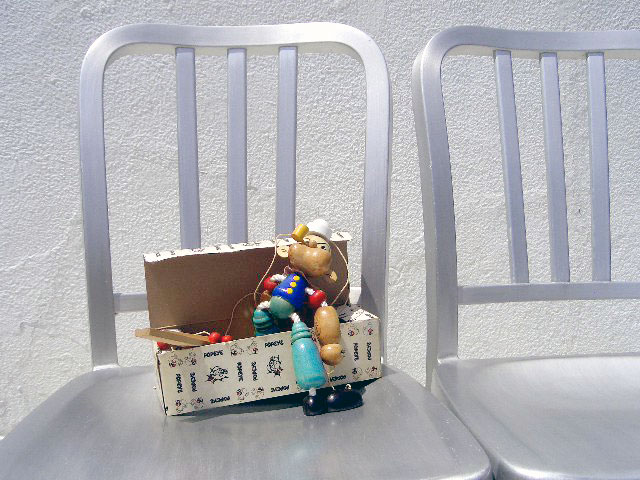 70S Vintage POPEYE Marionnette .USA ビンテージ ポパイ 美しき木彫り