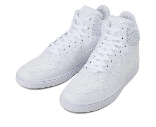新品 NIKE COURT BOROUGH MID 26cm メンズ ナイキ ハイカットスニーカー ホワイト 箱は付き