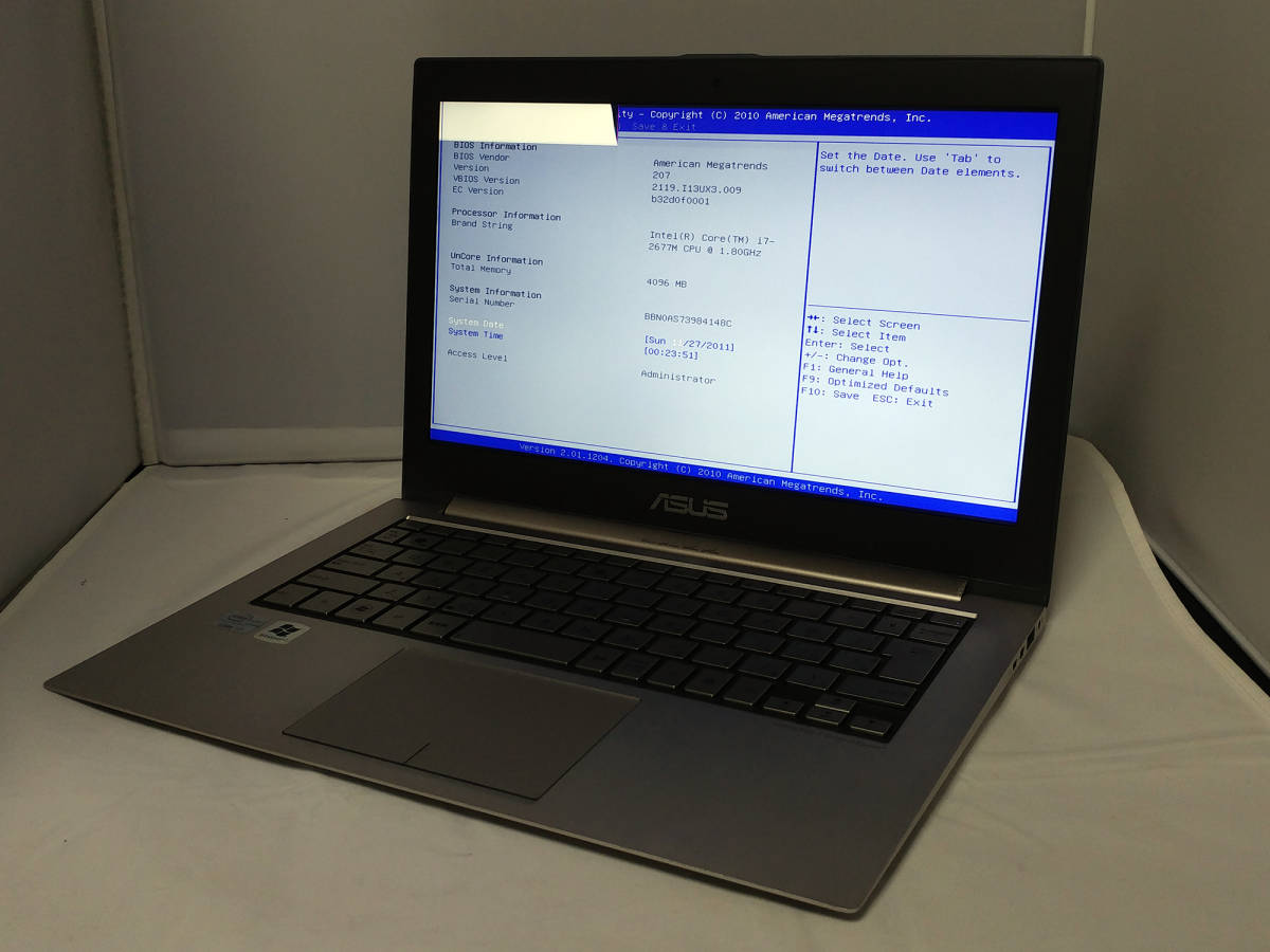 UX31E i7-2677M Core Asus 4GB Zenbook 1.8GHz 13.3 Intel 256GB SSD 