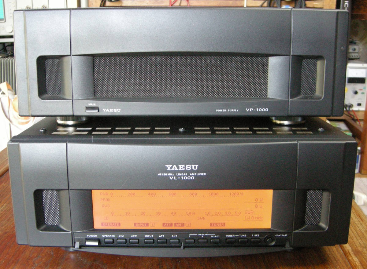 八重洲 YAESU リニアアンプ VL-1000 と VP-1000 全バンド1Kw出力 動作 