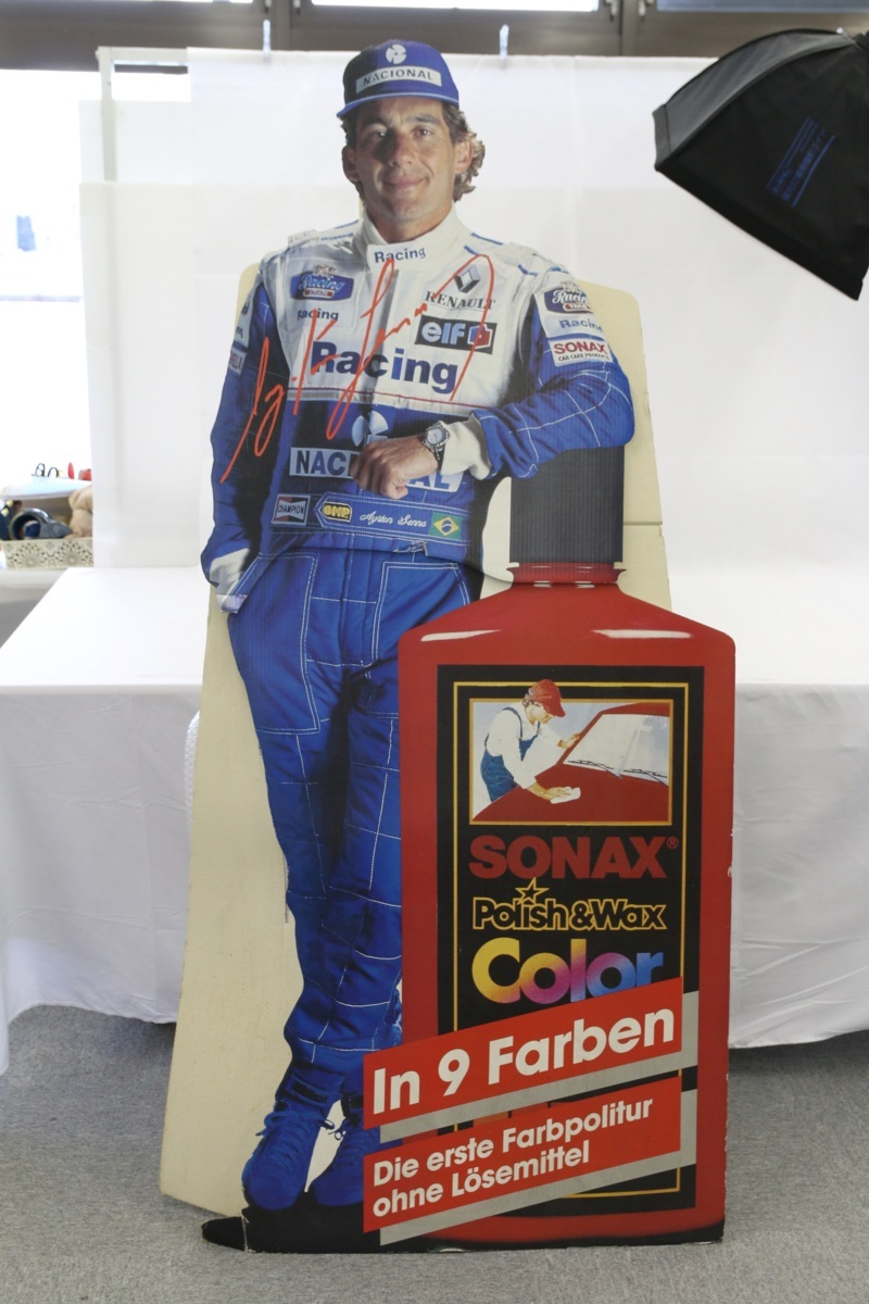 ☆①【希少】レトロ ビンテージ 等身大パネル アイルトンセナ F1 in 9