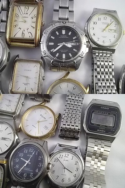 N45x☆USED 古い腕時計 ジャンク品 男性用 色々 25個 2025年最新Yahoo