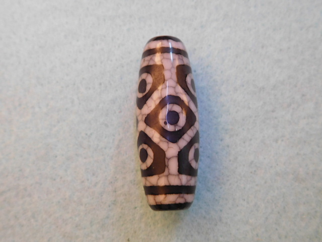 ★☆香港屋の天珠☆★ NO.17 黒龍紋 亀甲九眼天珠_3