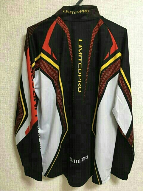 【L・赤】新品 送料185円 シマノ リミテッドプロ SHIMANO LIMITED PRO レッド 長袖 ダイワ ジップアップ メッシュ シャツ ジャージ