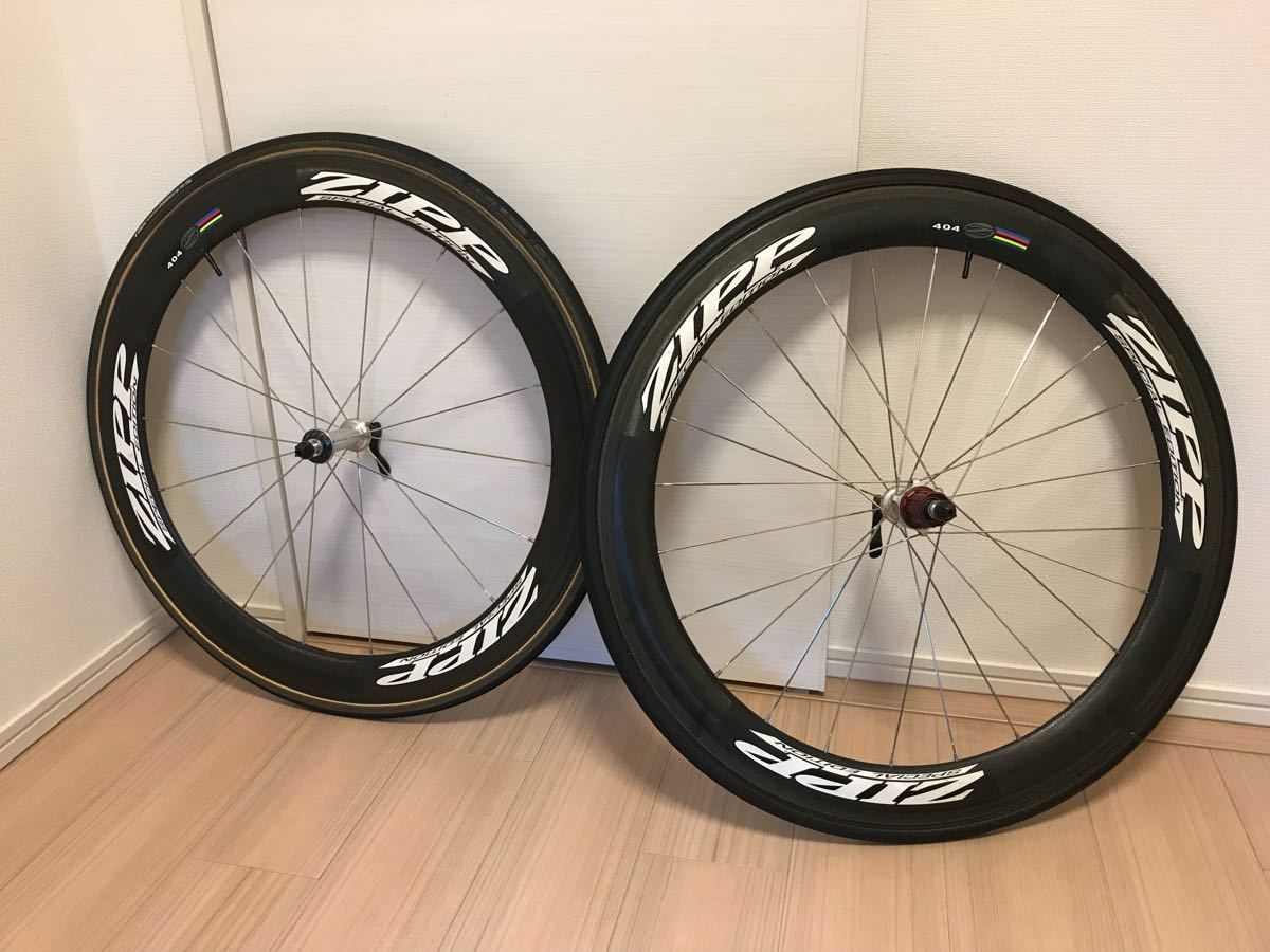 ZIPP404チューブラー前後 シマノフリー10s ジップ ZIPP 404 カーボン