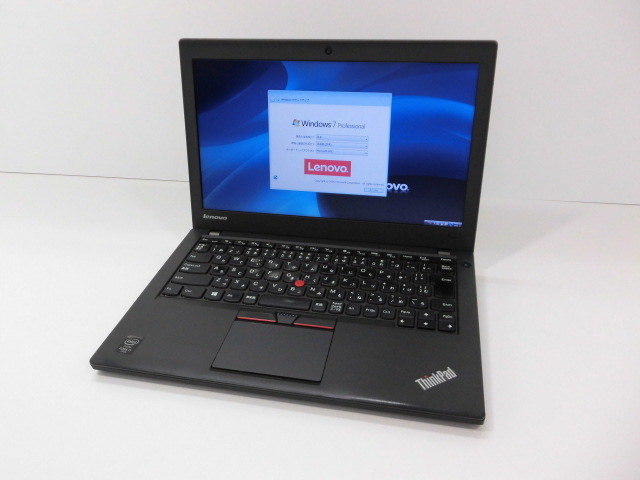 【中古】Lenovo ThinkPadX250(20CLA0Q7JP:Windows7Pro64bit)Ci7-2.6G/8G/256G/12.5インチ(15/04)