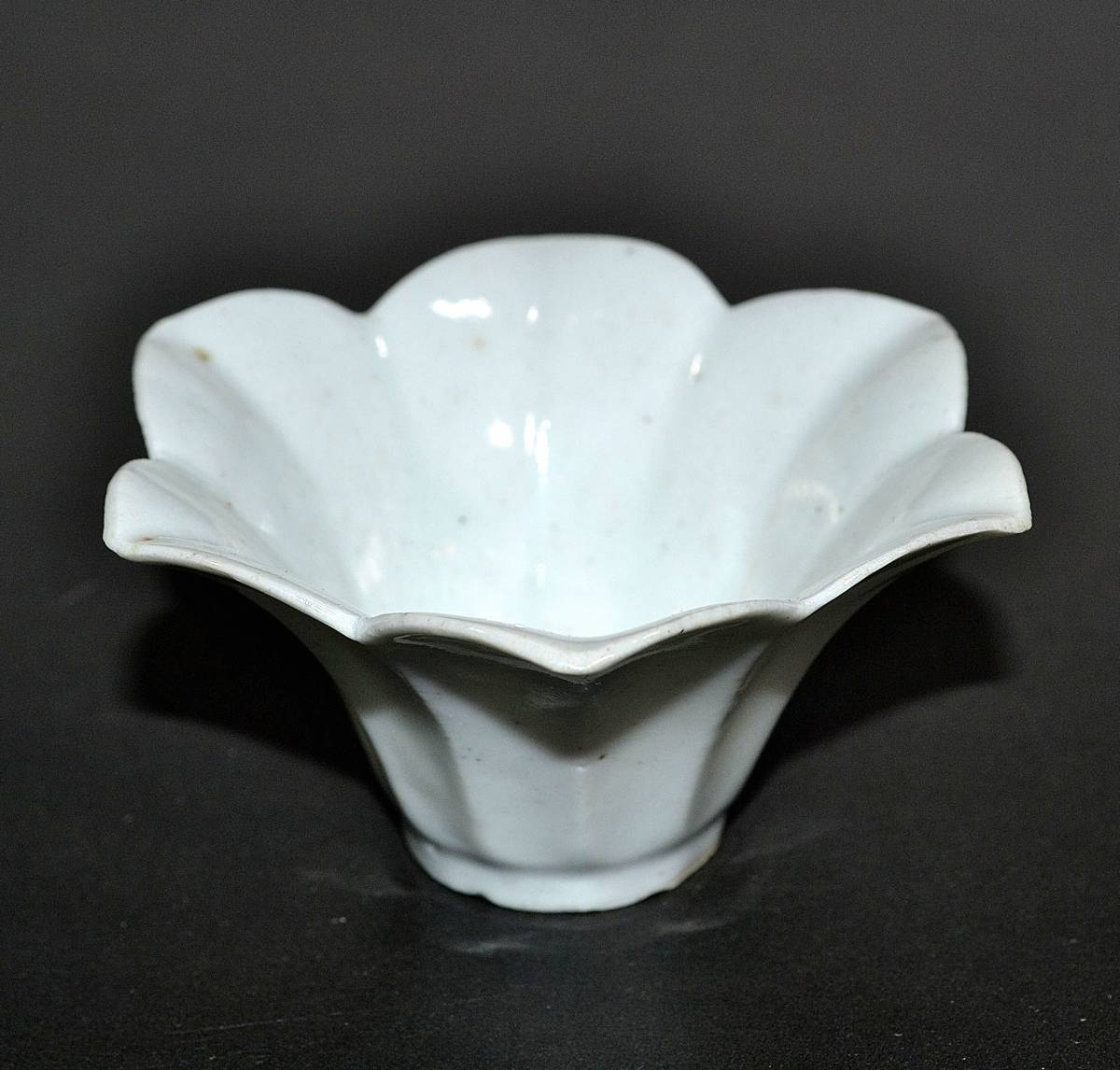 李朝 白磁 猪口 盃 杯 白磁 李朝 朝鮮古美術 径7.3cm・李