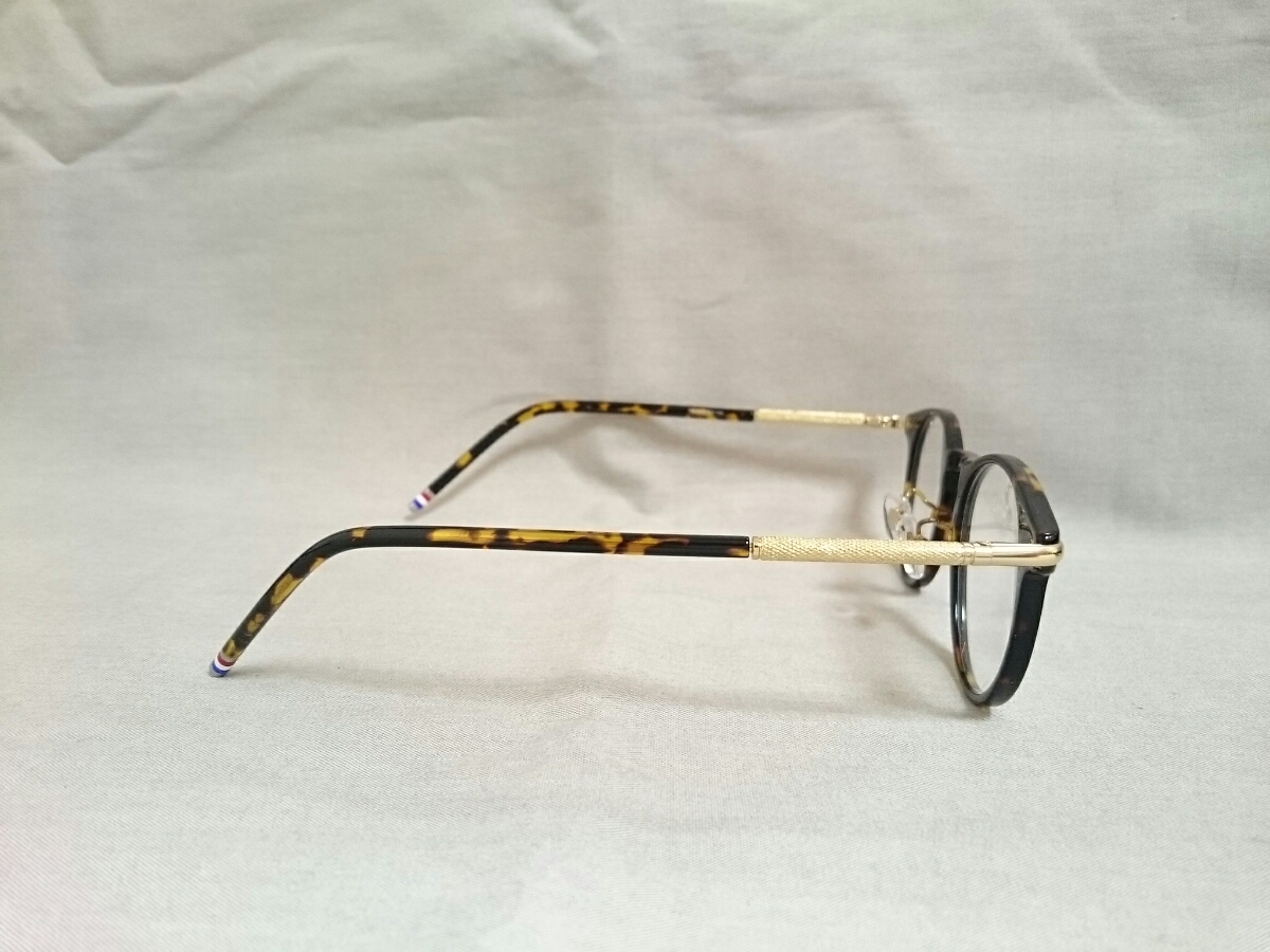 THOM BROWNE トムブラウン BROWN ブラック×ゴールド 眼鏡フレーム 