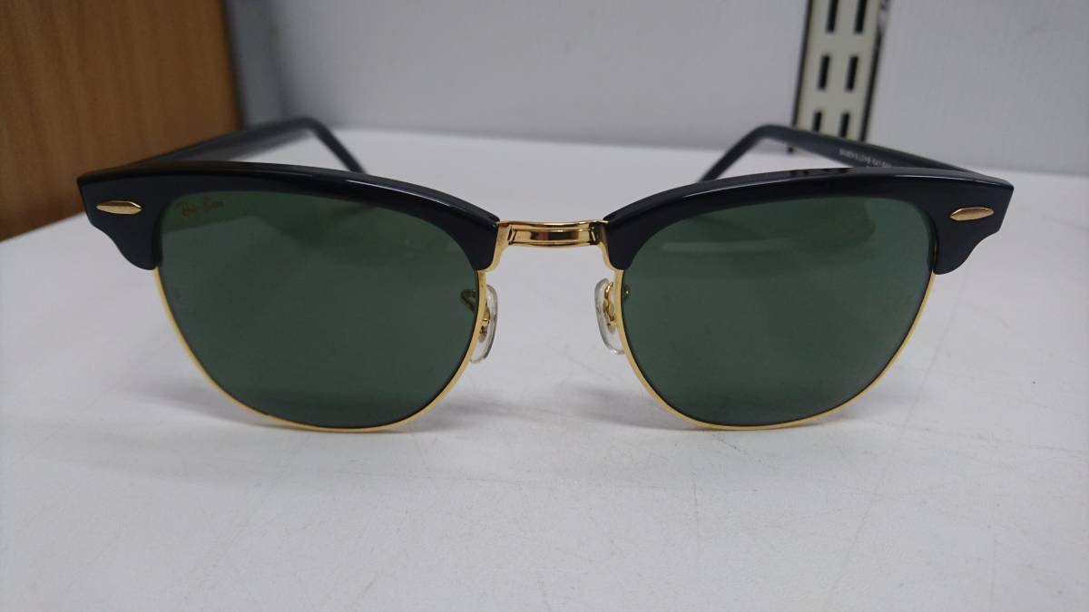 Ray-Ban サングラス CLUBMASTER ブラック 黒 W0365 レイバン B&L 