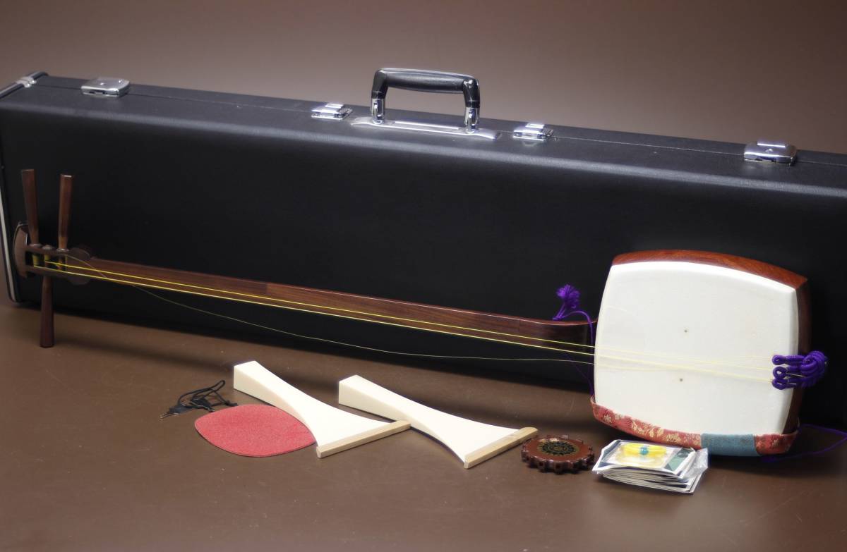 和楽器 三味線 本体 バチ ハードケース付 【公式通販】
