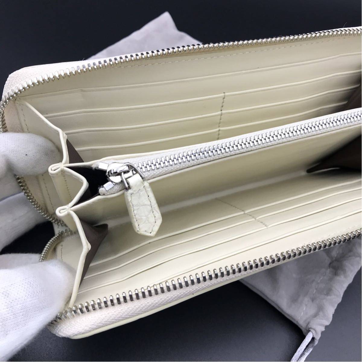 希少※注目※ クロコダイル 長財布 ワニ革 本革 ラウンドファスナー 品質 
