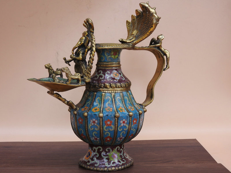 骨董品 南部鉄器 岩鋳造 清茂作 砂鉄鉄瓶 南部盛岡 錆あり 未使用品