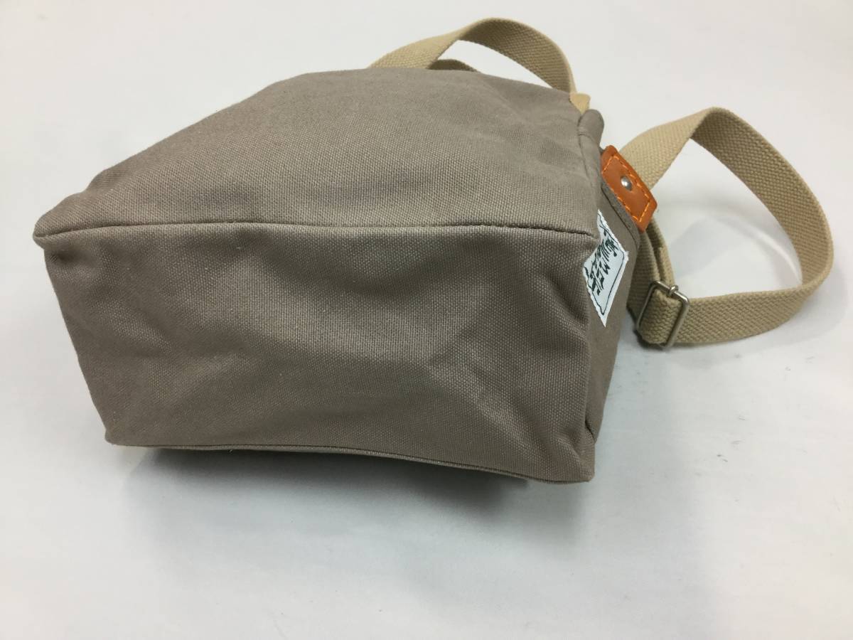 ☆美品 信三郎帆布 ショルダーバッグ ショルダーポーチ カーキ 