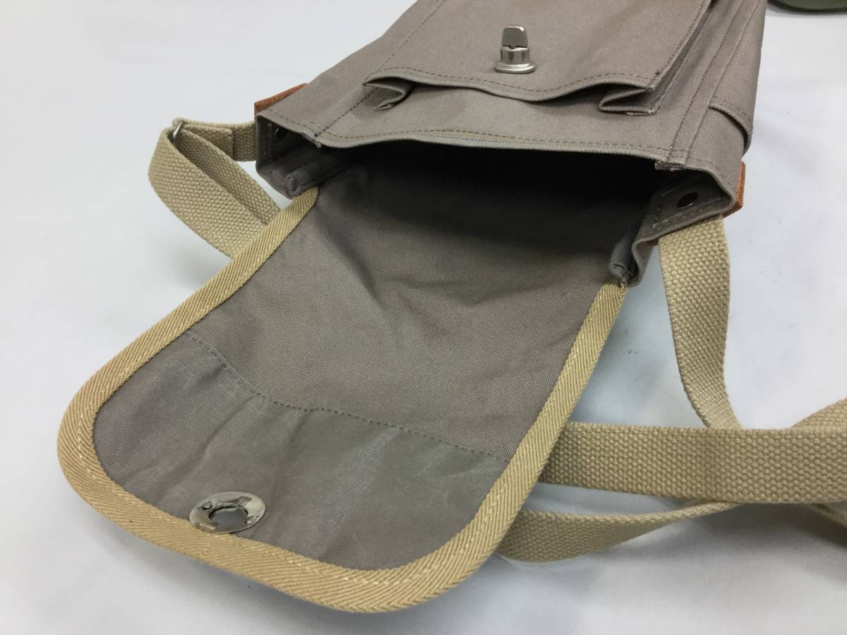 ☆美品 信三郎帆布 ショルダーバッグ ショルダーポーチ カーキ 