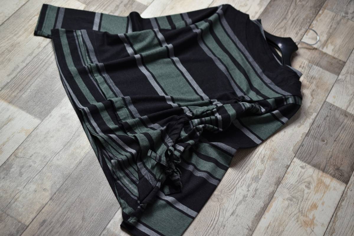 美品 慈雨 長袖カットソー L センソユニコ ボーダー 白黒 センソユニコ