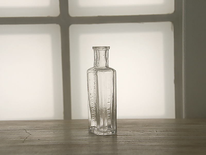 SALE●アンティークボトル イギリス◆エンボス ガラス瓶 メモリ 骨董 店舗什器 古道具 25119_2