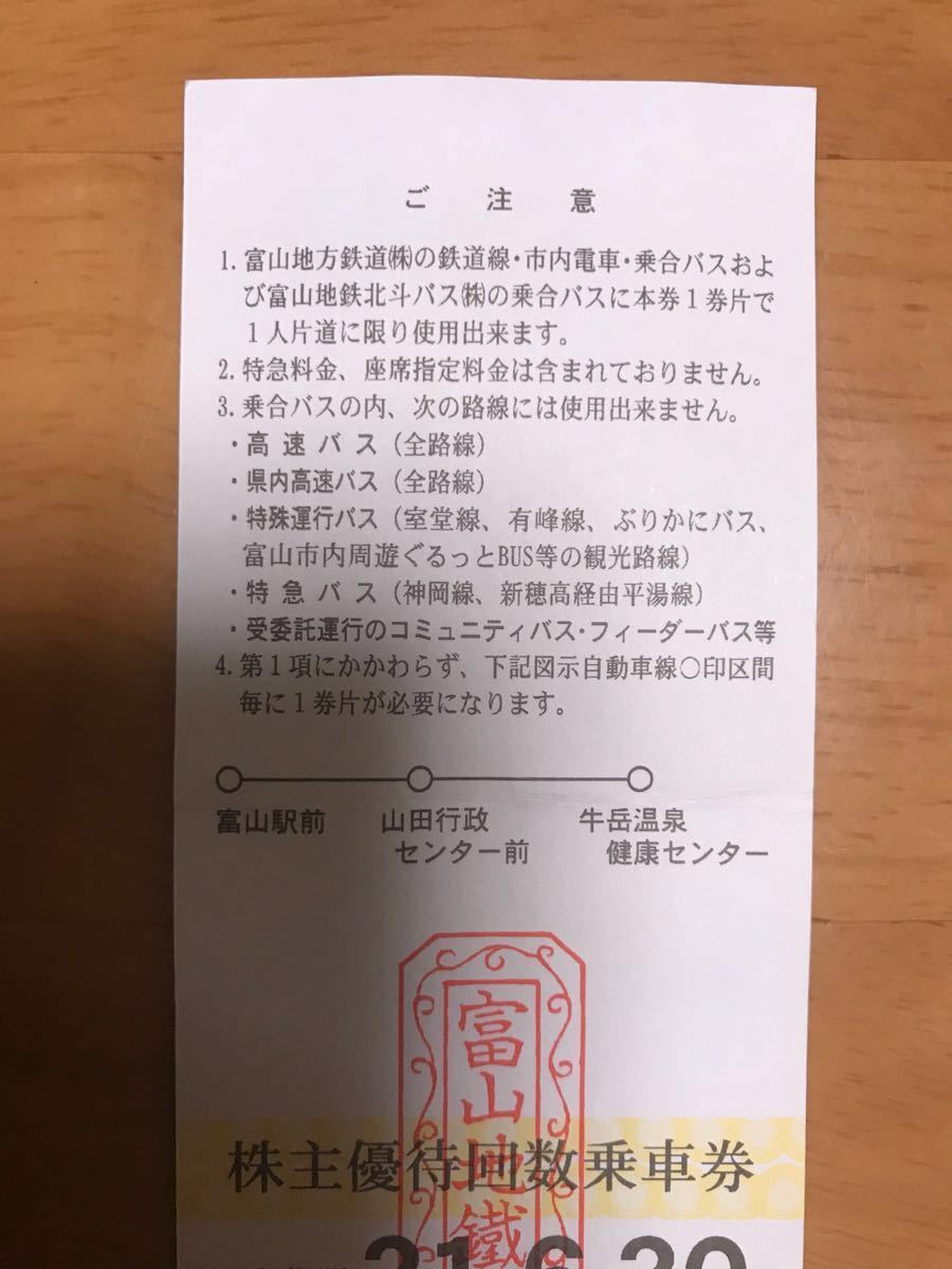 【送料込み】富山地方鉄道株式会社　株主優待回数乗車券5枚綴り　有効期限31.6.30 （立山黒部アルペンルートに）_3