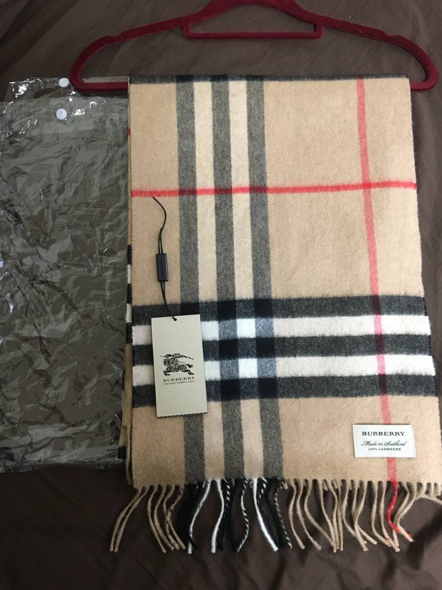 BURBERRY バーバリー マフラー カシミア100％ 未使用に近い BURBERRY