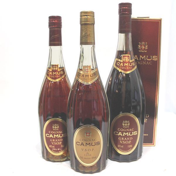 ☆古酒 3本セット/CAMUS（カミュ）グランドVSOP 各種 1000ml N8I0721