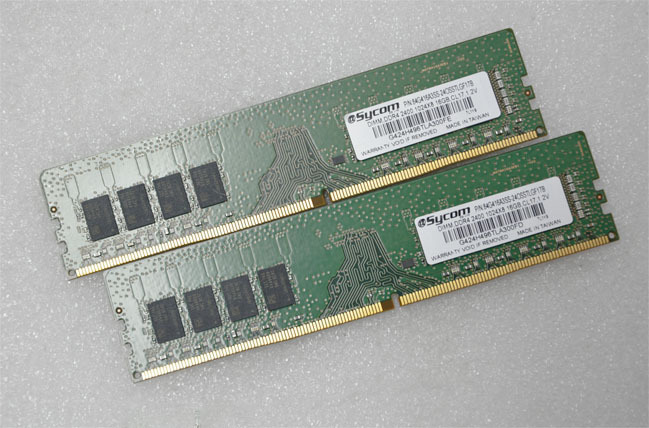 Sycom DDR4 2400 16GB メモリー 2枚セット 32GB サイコム】 Sycom 16GB DDR4-2400 2枚(計32GB) @Used@ S11D パーツ