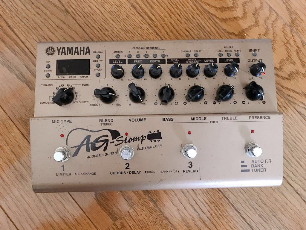 YAMAHA AG-STOMP エレアコ用 プリアンプ ギターケーブル付き_1