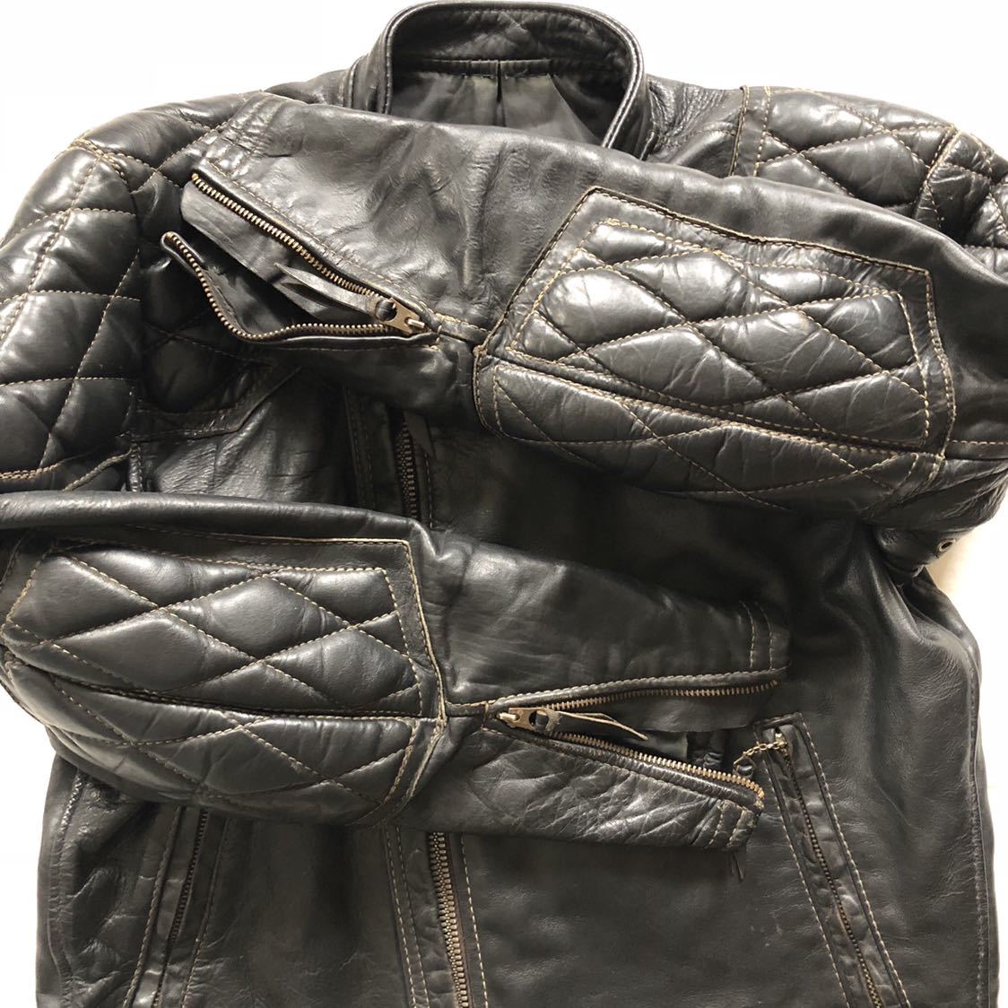 60s vintage Langlitz leather パデッドキャスケード サイズ40 clark 