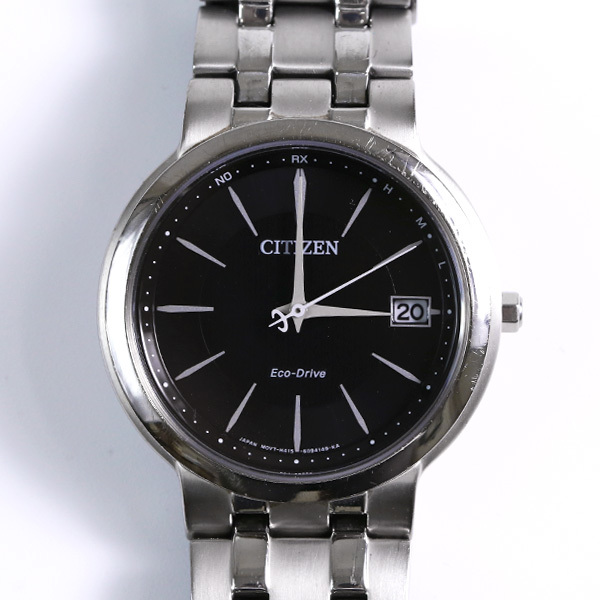 1円～ CITIZEN シチズン エコドライブ H415-S063311 デイト クオーツ 