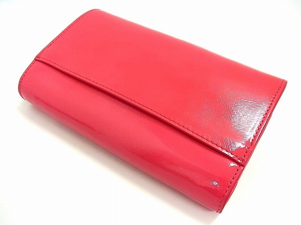 1円 ■新品■未使用■ TORY BURCH トリーバーチ ロゴ レザー クラッチバッグ セカンドバッグ ピンク P231W