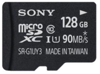 クリックポスト可◆ SONY microSDXC 128GB 90MB/s UHS-I Class10 SR-G1UY3A SDXC変換アダプター付属 ソニー 海外パッケージ品