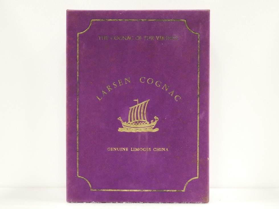 LARSEN/ラーセン/VIKING SHIP/バイキングシップ/青陶器ボトル/COGNAC