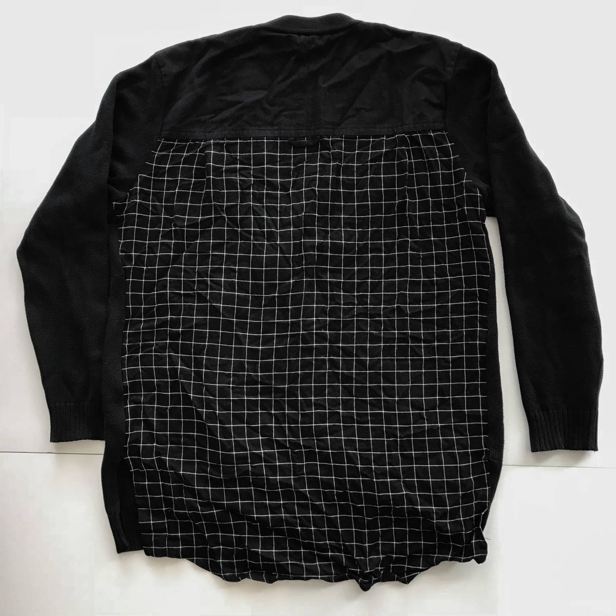 UNDERCOVER 2012 ロングニット カーディガン 背面 スパイダーチェック 